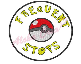 Machine Embroidery Design frequent stops pokemon - Instant Digital Download