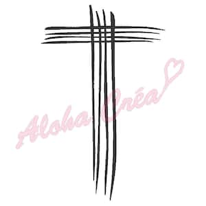 Machine Embroidery Design cross art lines (9 sizes) - Instant Digital Download