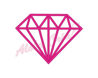 Machine Embroidery Designs Diamond applique (7 sizes) - Instant Digital Download