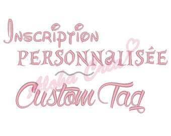 Creating Custom embroidery designs: custom tag, inscription (4 colors or more)