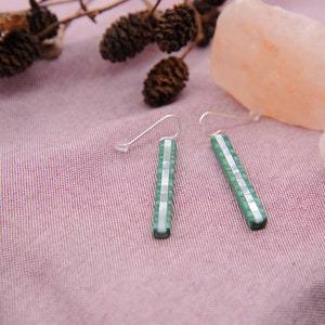 Long Mother of Pearl Earrings with Lever Back Option