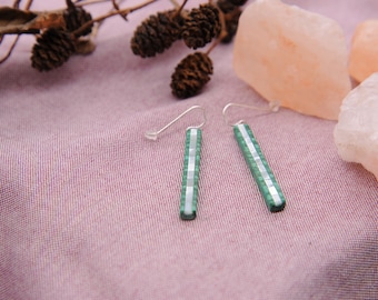 Long Mother of Pearl Earrings with Lever Back Option