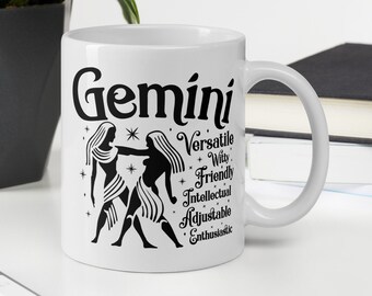 Gemini Mug, Zodiac Mug, Astrology Mug, Birthday Gift, Birthday Mug, Gemini Gift, Zodiac Gift, Astrology Gift, Gift For Birthday CFUE238