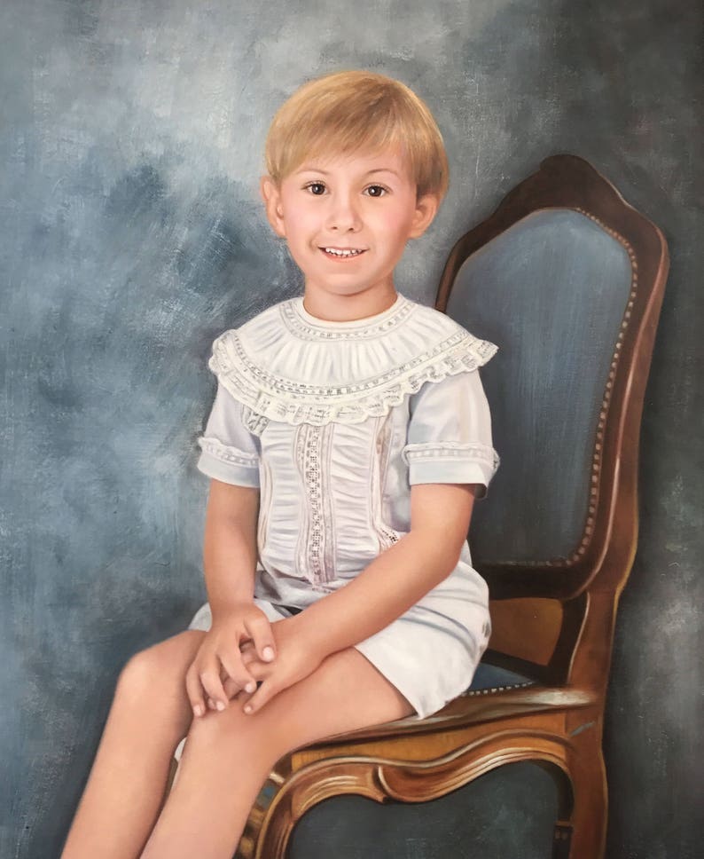 Children Custom Portraits Custom Oil Portraits Custom Oil Etsy