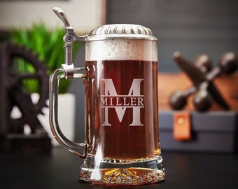 Custom Stout Beer Glass - Custom German Stein, Craft Beer Lover, Beer Gifts for Men -