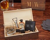 Quinton All The Vices Custom Whiskey Gift Set - Perfect for Whiskey Lovers, Engraved Whiskey Glass, Groomsmen Gift Set, Etched Whiskey Set