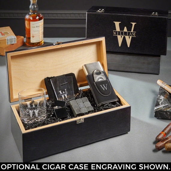 Engraved Groomsmen Gifts Set of 6 Beer Mugs Cigar Lighter & Beer Gifts Cigar Gifts - Home Wet Bar
