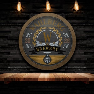 Personalized Brewery Sign - Custom Bar Sign, Man Cave Beer Sign, Custom Home Bar Sign, Gifts for Beer Lovers