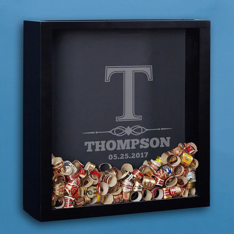 Personalized Wine Cork Shadow Box With Lyndhurst Design A Etsy