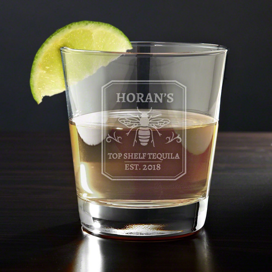 Engraved Tequila Glass Custom Cocktail Glasses for Tequila Lovers ...