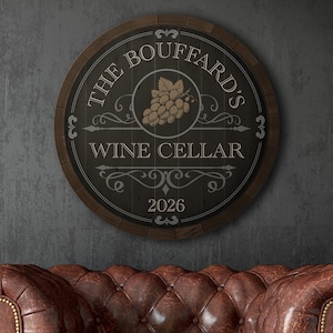 Custom Wine Bar Sign - Custom Bar Sign, Wine Cellar Sign, Wine Lover Gift, Personalized Sign for Wine Bar Decor, Custom Wine Sign