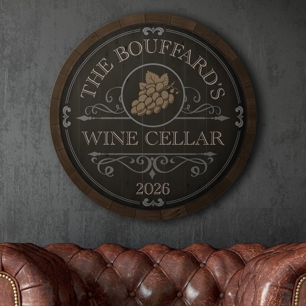 Custom Wine Bar Sign - Custom Bar Sign, Wine Cellar Sign, Wine Lover Gift, Personalized Sign for Wine Bar Decor, Custom Wine Sign