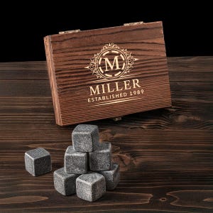 Personalized Whiskey Glasses Set - Whiskey Lover Gift, Whiskey Stone Set, Etched Rocks Glasses, Congratulations Gift for Men
