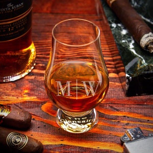 Engraved Glencairn Whiskey Glass - Glencairn Glass, Custom Engraved Snifter Glass, Whiskey Tasting Glass, Whiskey Gift for Him