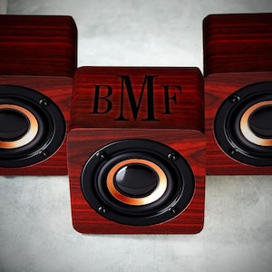 Wooden Bluetooth Speaker - Custom Groomsmen Gift, Personalized Speaker, Portable Bluetooth Speaker, Portable Speaker, Mini Speaker