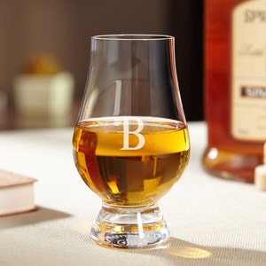 Custom Glencairn Whisky Glass - Etched Scotch Glass, Etched Glencairn Glass, Whiskey Lover Gift