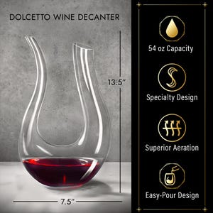 Dolcetto Custom Wine Decanter – Wine Aerator, Elegant Pour, Personalized Gift for Wine Lovers image 3