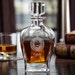 Draper Personalized Lead Free Crystal Whiskey Decanter  - Oxford Monogram Design - Name And Initial 