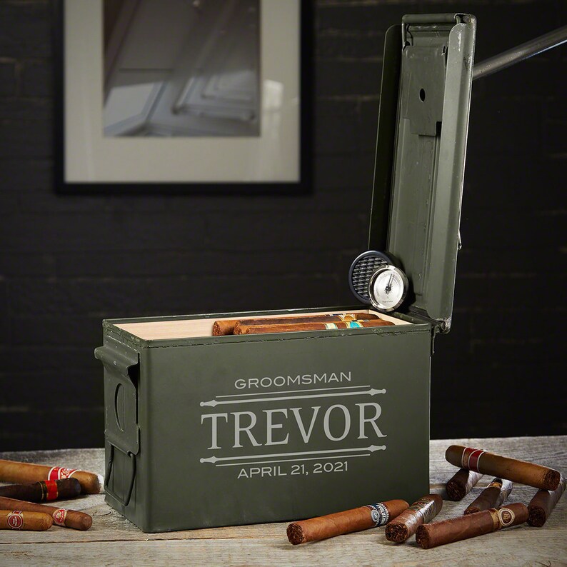 Ammo Can Cigar Humidor Gifts for Groomsmen Personalized Etsy