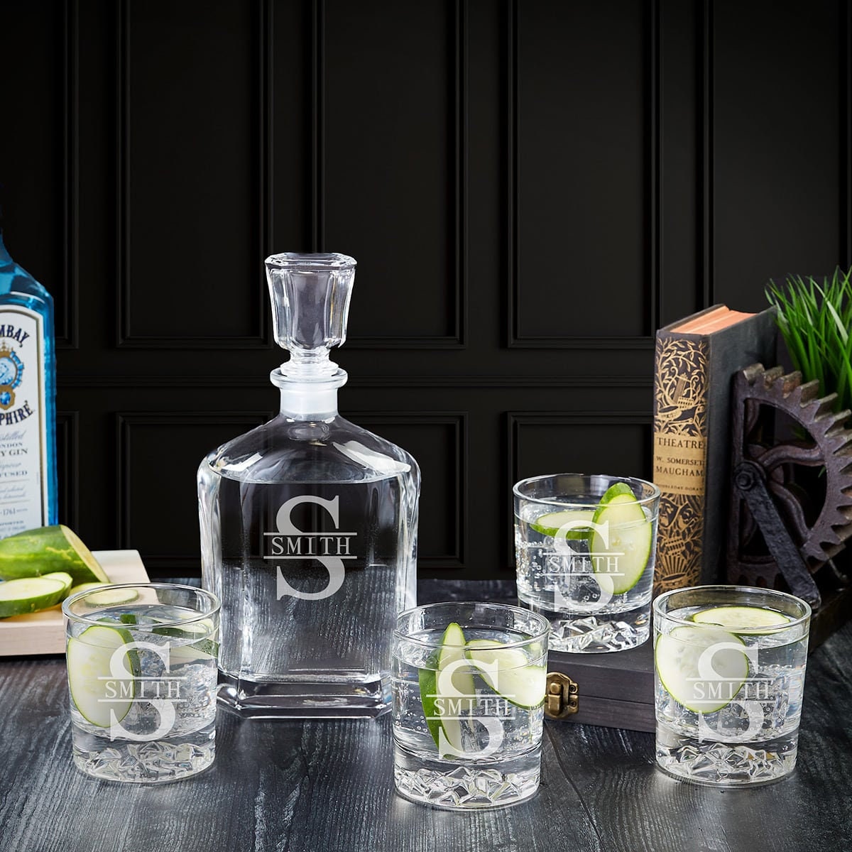 Verre à Cocktail Gin Tonic Gravé Personnalisé - Cadeau Unique Avec Nom, Initiales Et Date