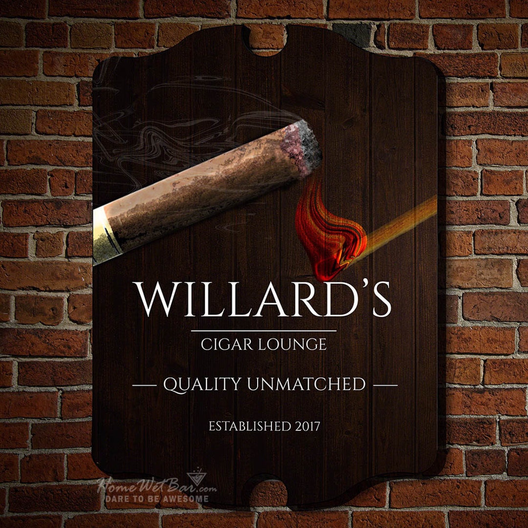 Unmatched Personalized Cigar Wall Sign Cigar Bar Sign, Custom Made With ...