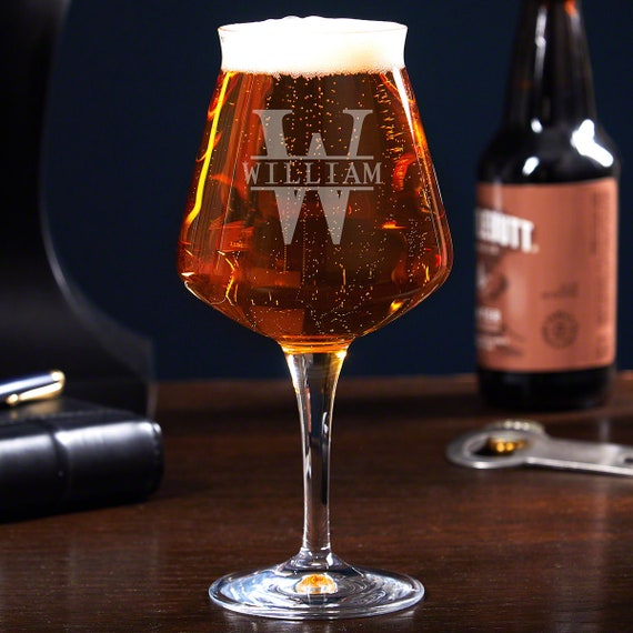 Custom Teku Beer Glass Personalized Craft Beer Glass Engraved