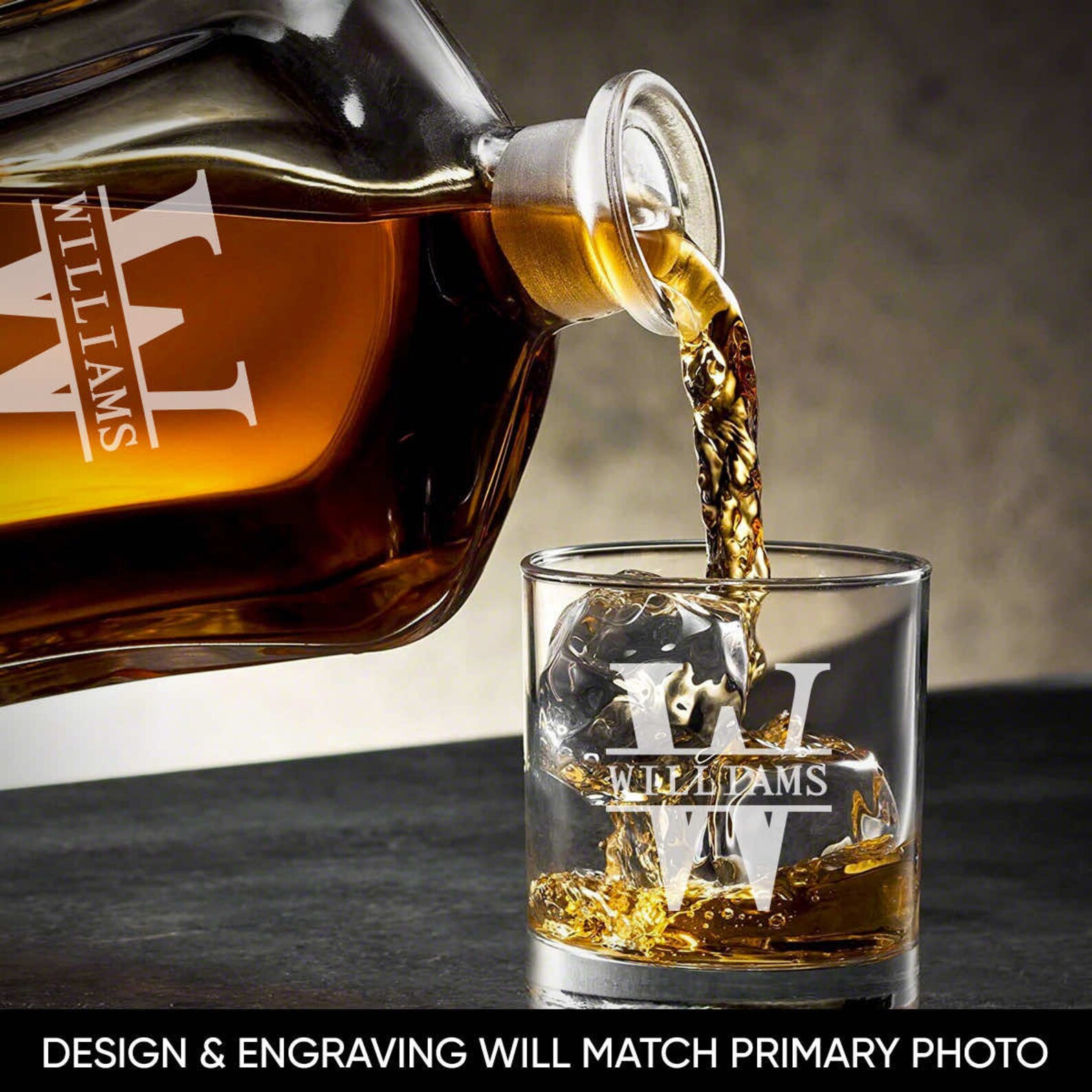 Argos Decanter Gift Set US Navy Retirement Gift Etched Etsy