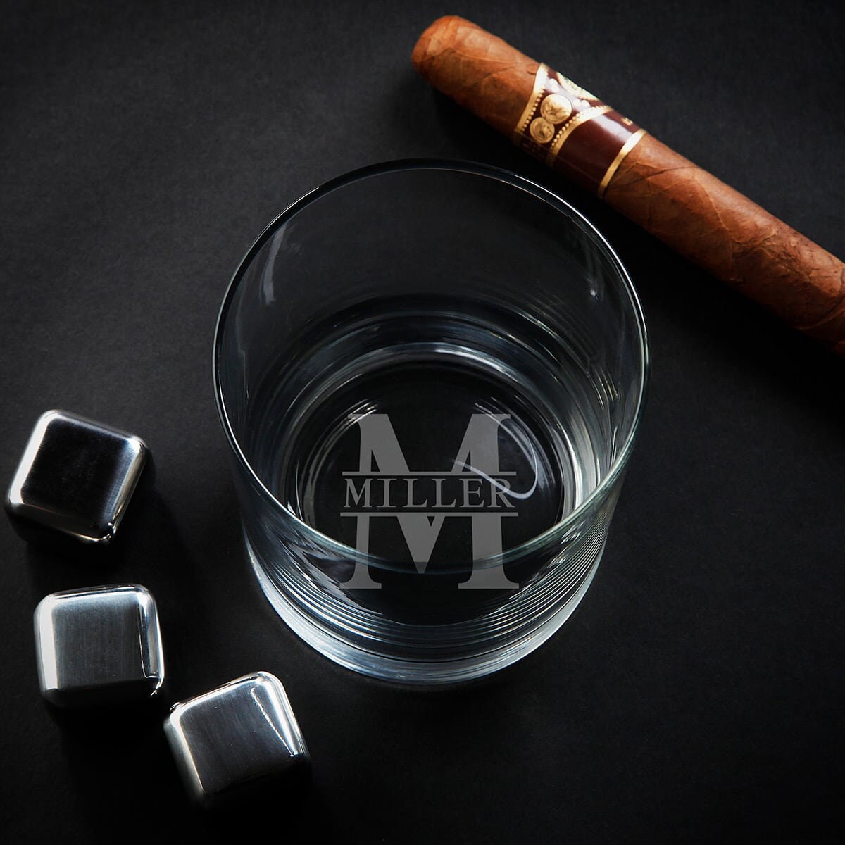Engraved Whiskey Glass Set – Custom Rocks, Bourbon, and Scotch Glasses, Personalized Whiskey Gift, Whiskey Lover Gift for Dad