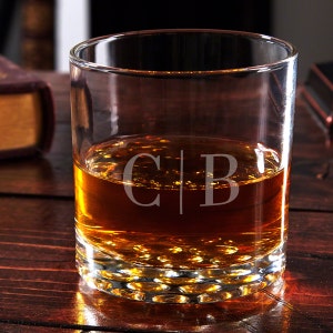 Etched Whiskey Glass Engraved Rocks Glass, Whiskey Lover Gift, Custom Whiskey Glass image 1