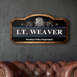 Personalized Police Department Sign - Police Retirement Plaque, Serve Police Academy Graduation, Police Academy Gift, Police Officer Gifts