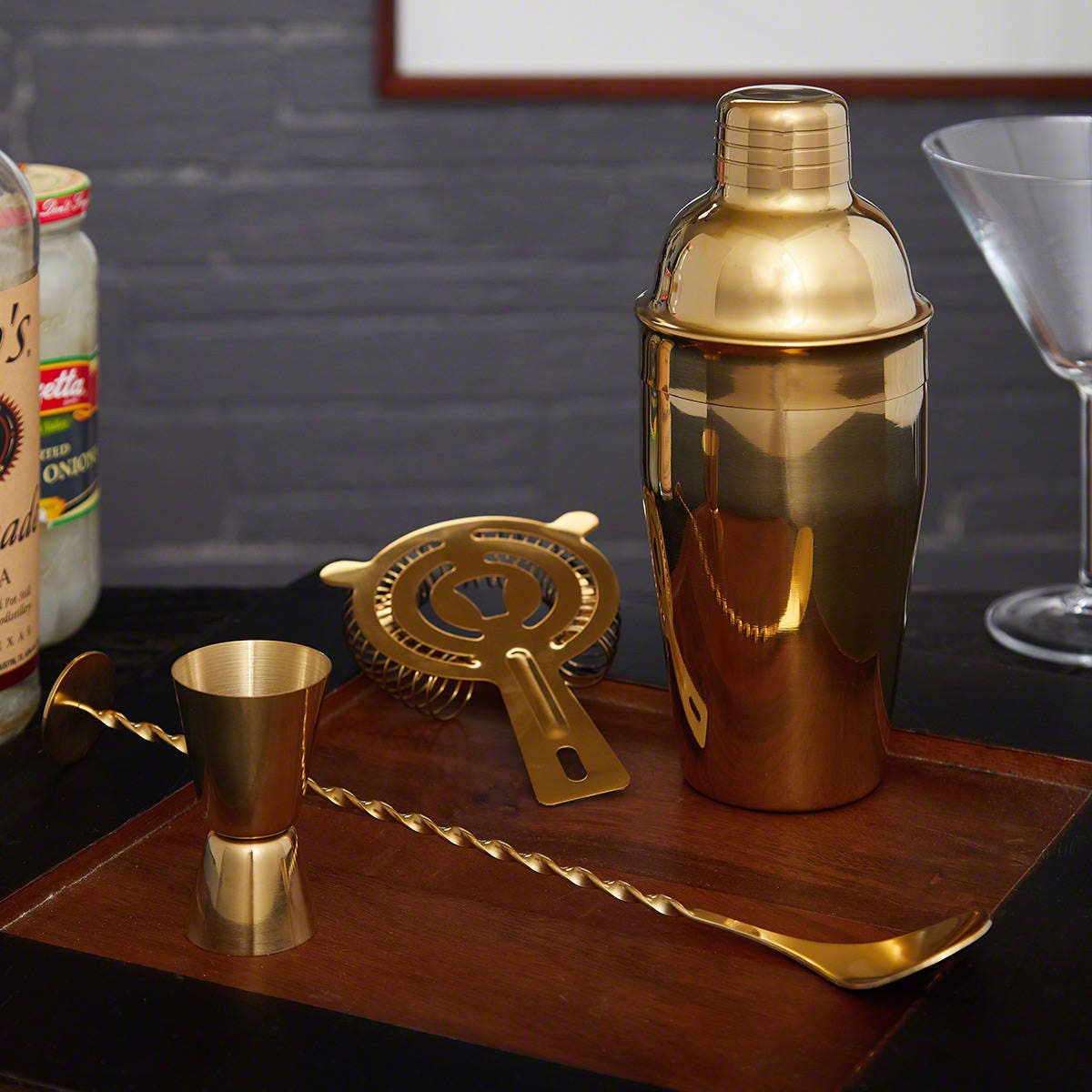 Vintage Cocktail Shaker Recipe Glass - Royal Antiques