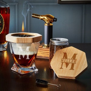 Black Diamond Bourbon Smoker Kit with Torch  - Whiskey Infusion Smoker Kit, Personalized Gifts for Him Dad, Cocktail Smoker