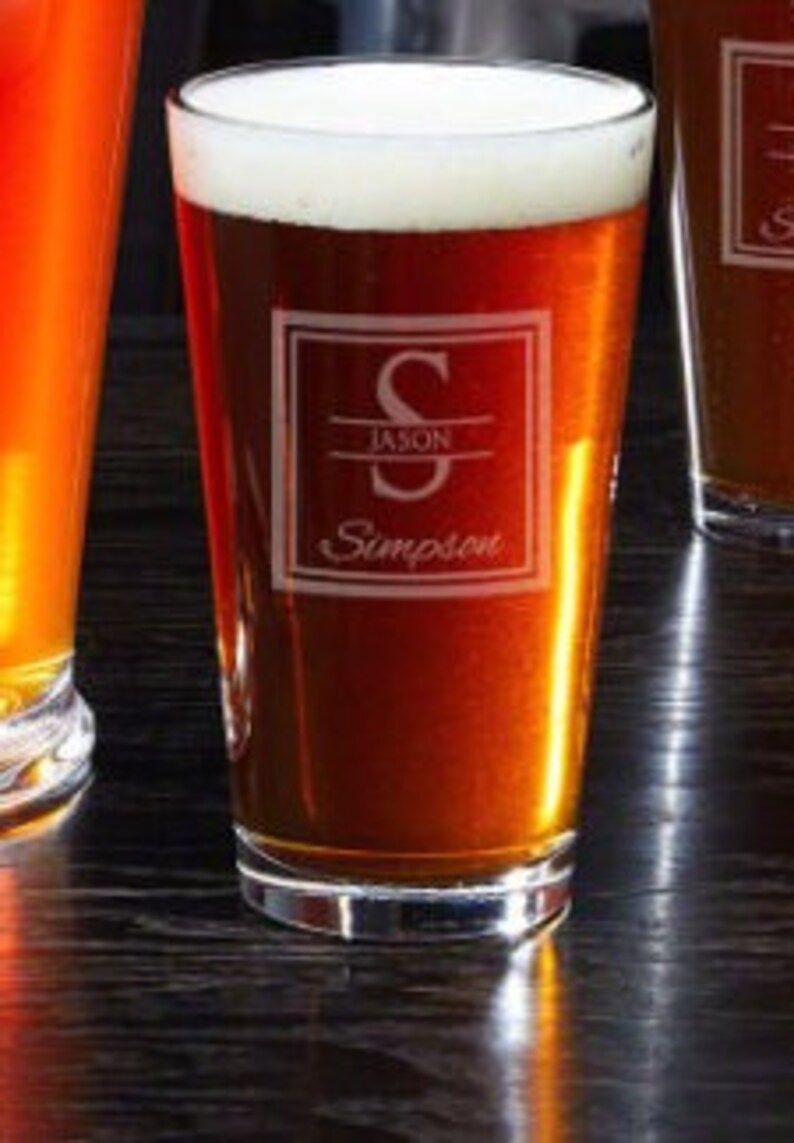 Oakhill Personalized Beer Pitcher and Glass Set Engraved Etsy