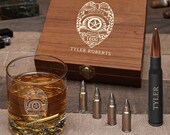 Police Gift - Personalized Police Badge Gun-Themed Whiskey Glass Gift for Cops - Police Officer Gift, Policeman Gift, Birthday Gifts for Him
