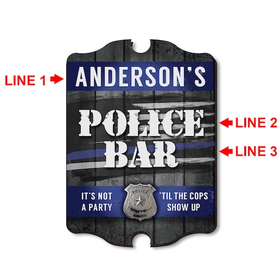 Police Officer Sign POLICE Officer Gifts Funny Police Sign Police Decor Cop  Sign Law Enforcement Policeman Sign Thin Blue Line Gift SSA3