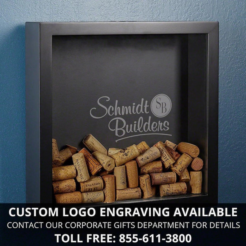 Custom Wine Cork Box - Custom Shadow Box, Wine Cork Holder, Wine Shadow Box, Wine Cork Shadow Boxes, Wine Lover Gift, Housewarming Gift image 9