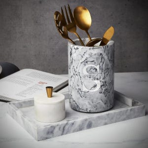 White Marble Customized Wine Chiller - Wine Bottle Cooler, Personalized Wine Bucket, Wine Gift, Engraved Bottle Chiller, Housewarming Gift *