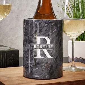 Engraved Marble Wine Chiller & Champagne Chiller - Custom Wedding Gift, Wine Lover Gift, Wine Bottle Holder, Engagement Gift *