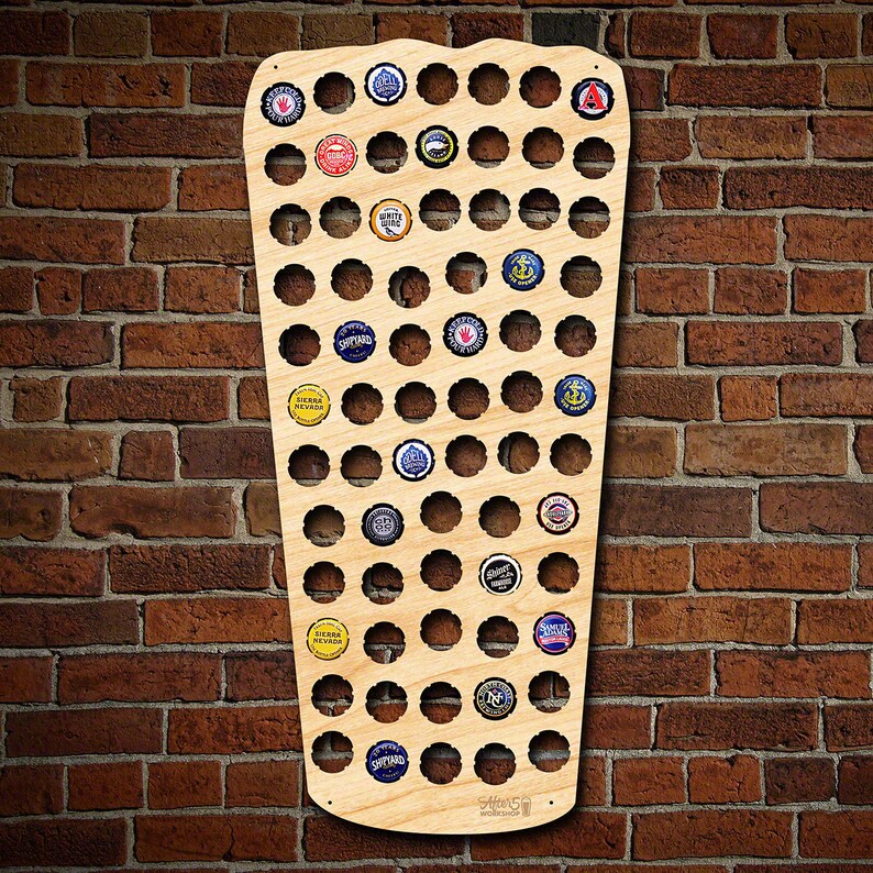 Pint Glass Bottle Cap Holder Unique Gifts for Beer Lover Etsy