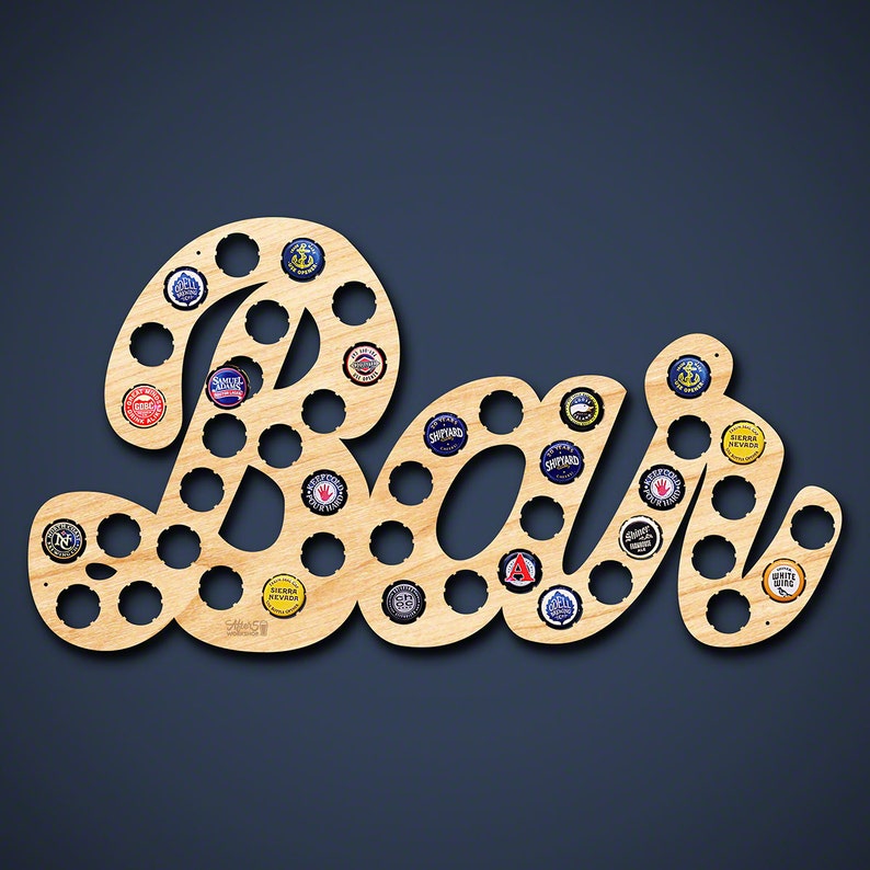 Bar Bottle Cap Holder Unique Gifts for Beer Lover Home Bar Etsy