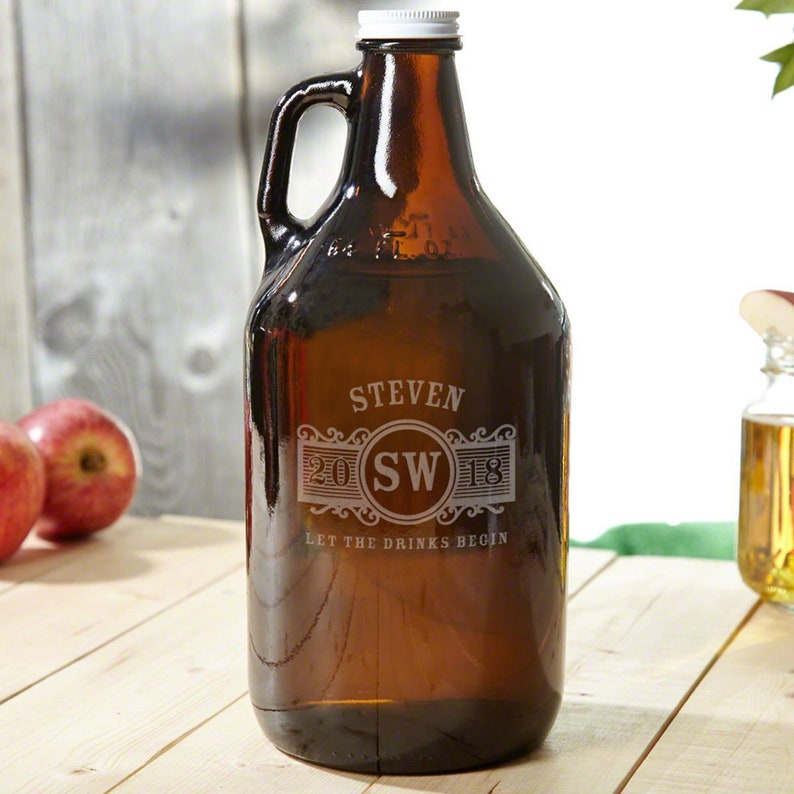 Marquee Amber Beer Custom Growler Gifts for Beer Lovers Etsy