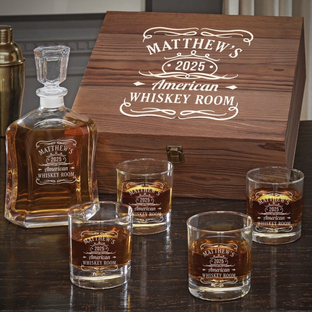 Personalized Decanter Set With Rocks Glasses Retirement Gift, Executive ...