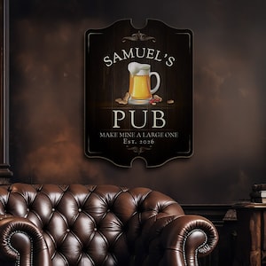 Custom Pub Sign - Man Cave Sign, Home Bar Sign, Custom Bar Sign for Men, Irish Pub Sign, Personalized Pub Sign, Vintage Pub Sign