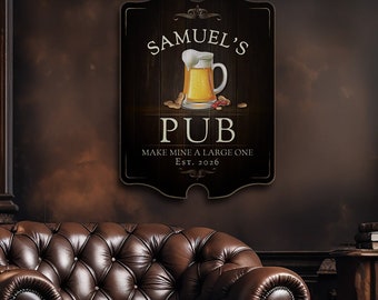 Custom Pub Sign - Man Cave Sign, Home Bar Sign, Custom Bar Sign for Men, Irish Pub Sign, Personalized Pub Sign, Vintage Pub Sign