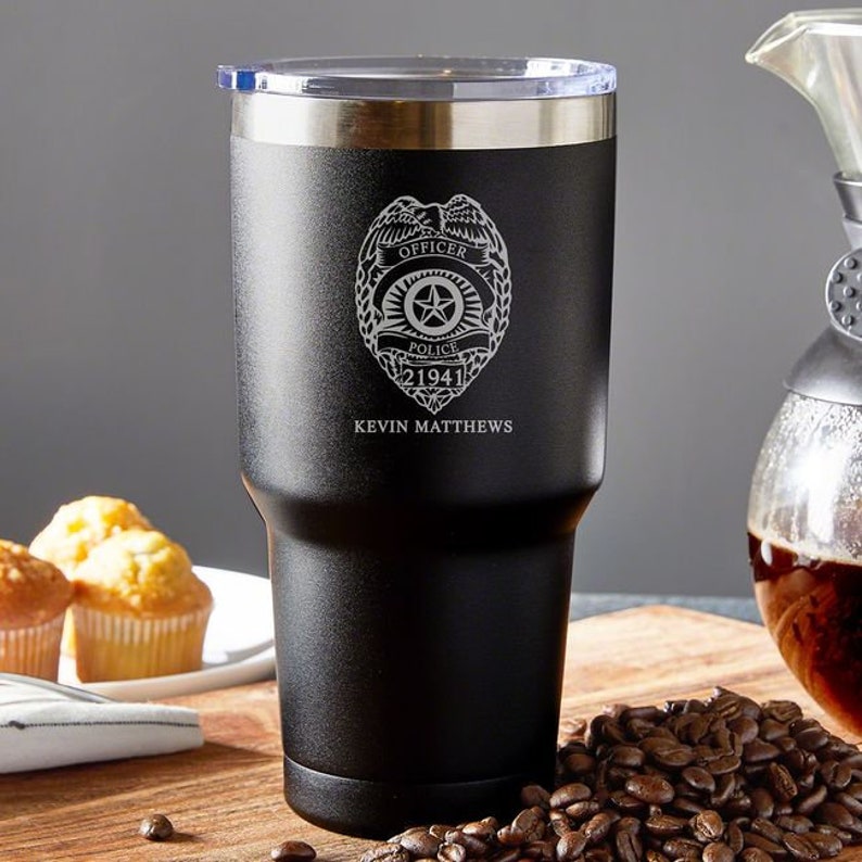 Custom Insulated Tumbler for Law Enforcement Gifts for Police, Academy Graduation, Cop Retirement image 1