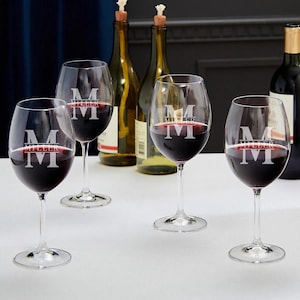 Personalized Wine Glasses Set of 4 - Wine Lover Gifts, Etched Wine Glasses Set, Stemmed Wine Glass, Wine Gift Set, Personalized Gift image 8