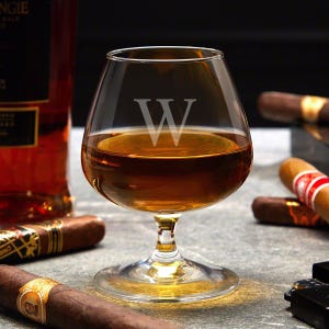 Engraved Cognac Glass - Etched Brandy Glass, Custom Cognac Glass, Gift for Dad