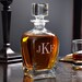 Draper Classic Monogram Whiskey Decanter - Unique Personalized Whiskey Decanter - Great Gifts for Men Brother Dad and Boyfriend 