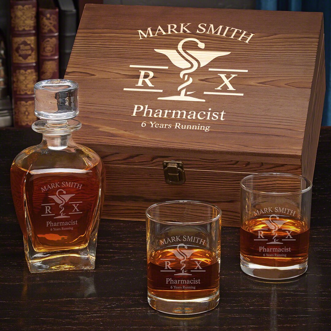 Mortar and Pestle Personalized Draper Eastham Whiskey Decanter Etsy