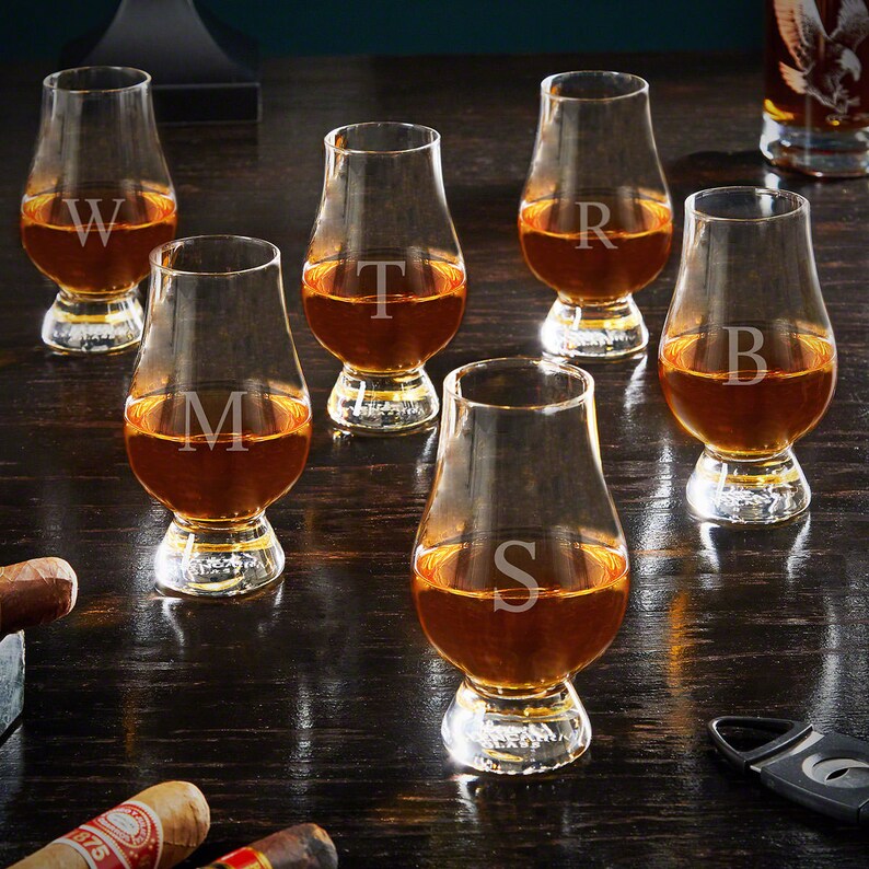 Personalized Glencairn Whiskey Tasting Glasses Set of 6 Etsy